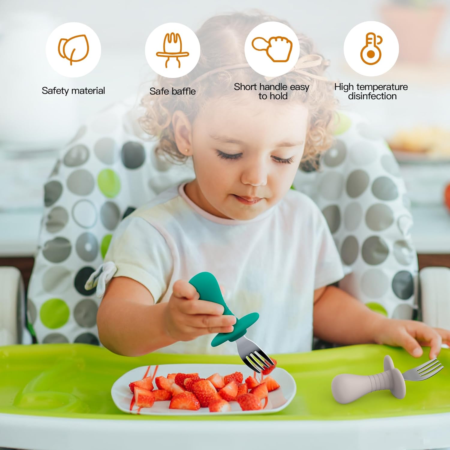 SFCCMM Toddler Baby Forks - Pink