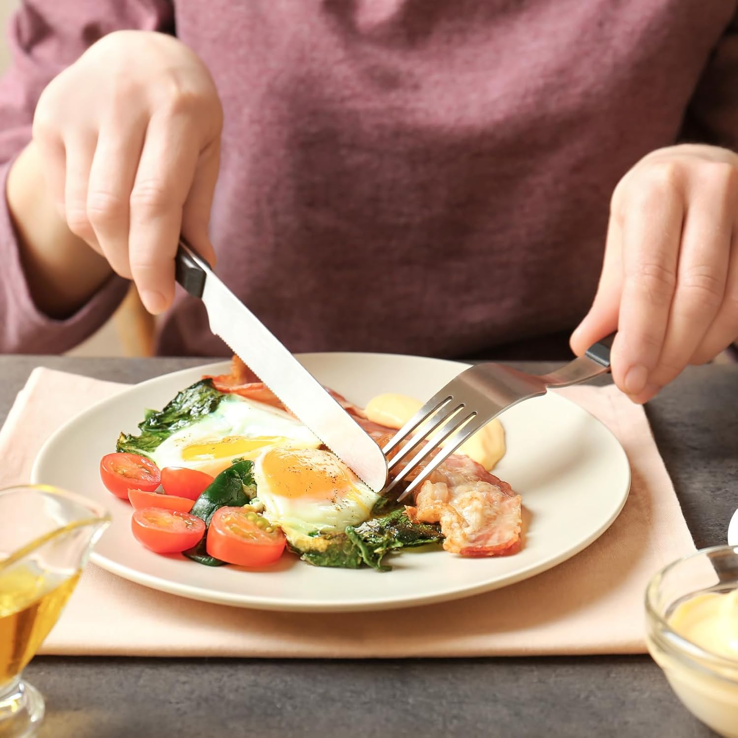 Uxcell 4-Piece Stainless Steel Flatware Set