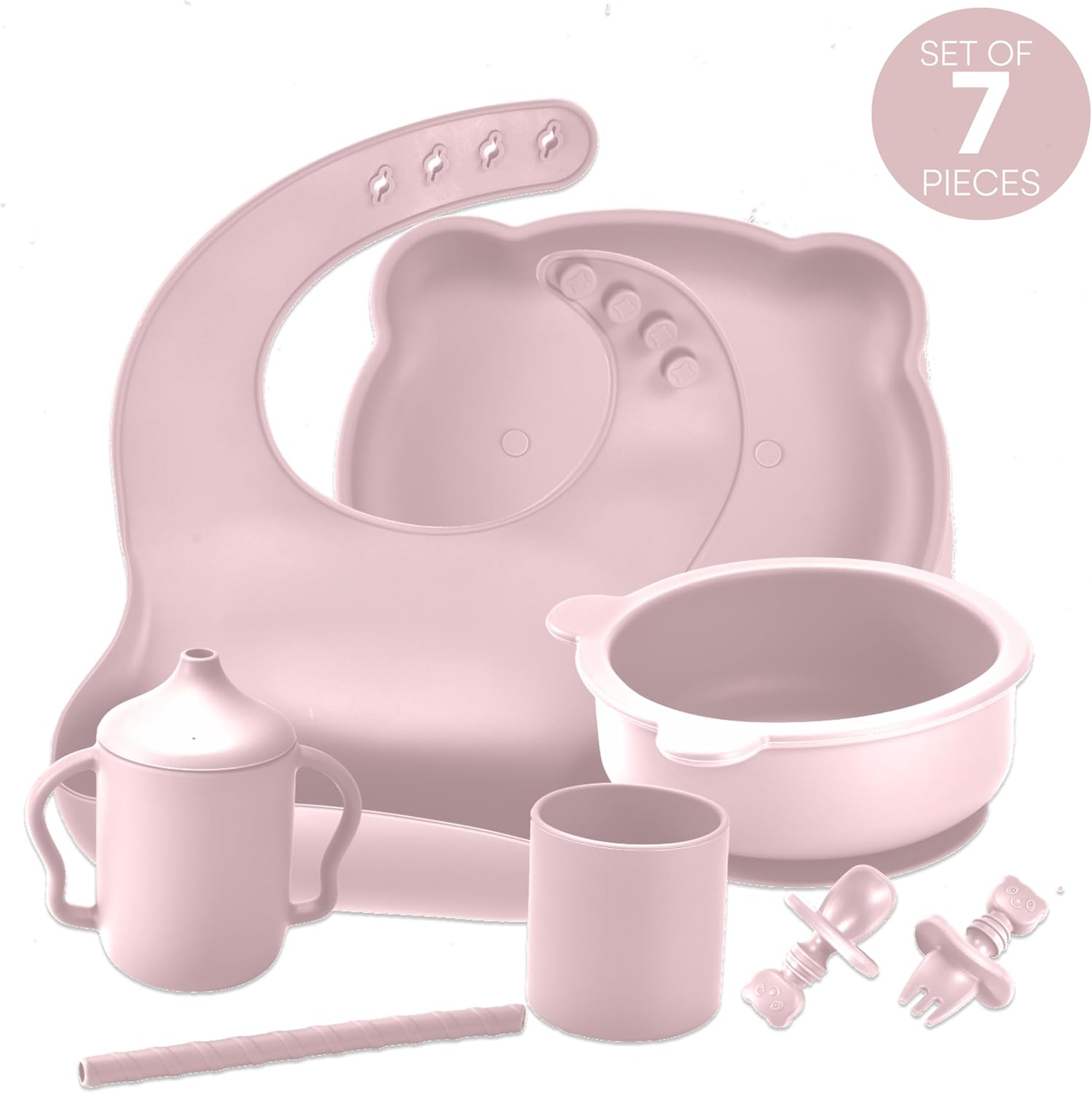 Childlike Behavior Weaning Set of 7 - Safe Silicone Feeding Essentials