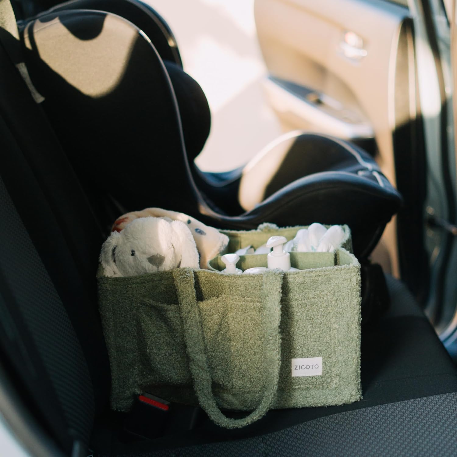 ZICOTO Baby Caddy Organizer - 3 Compartment Storage Basket