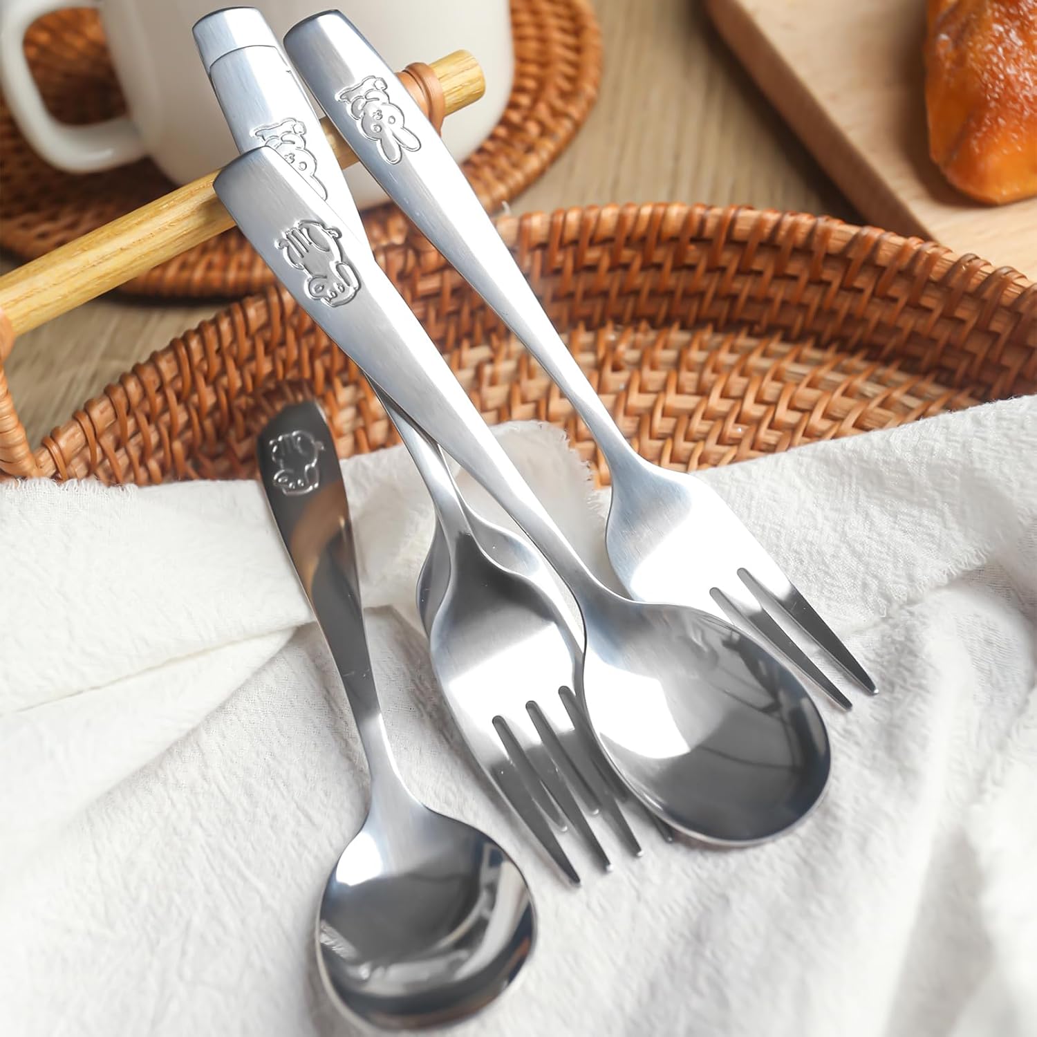 HAKSEN Toddler Stainless Steel Utensils Set 12PCS 1