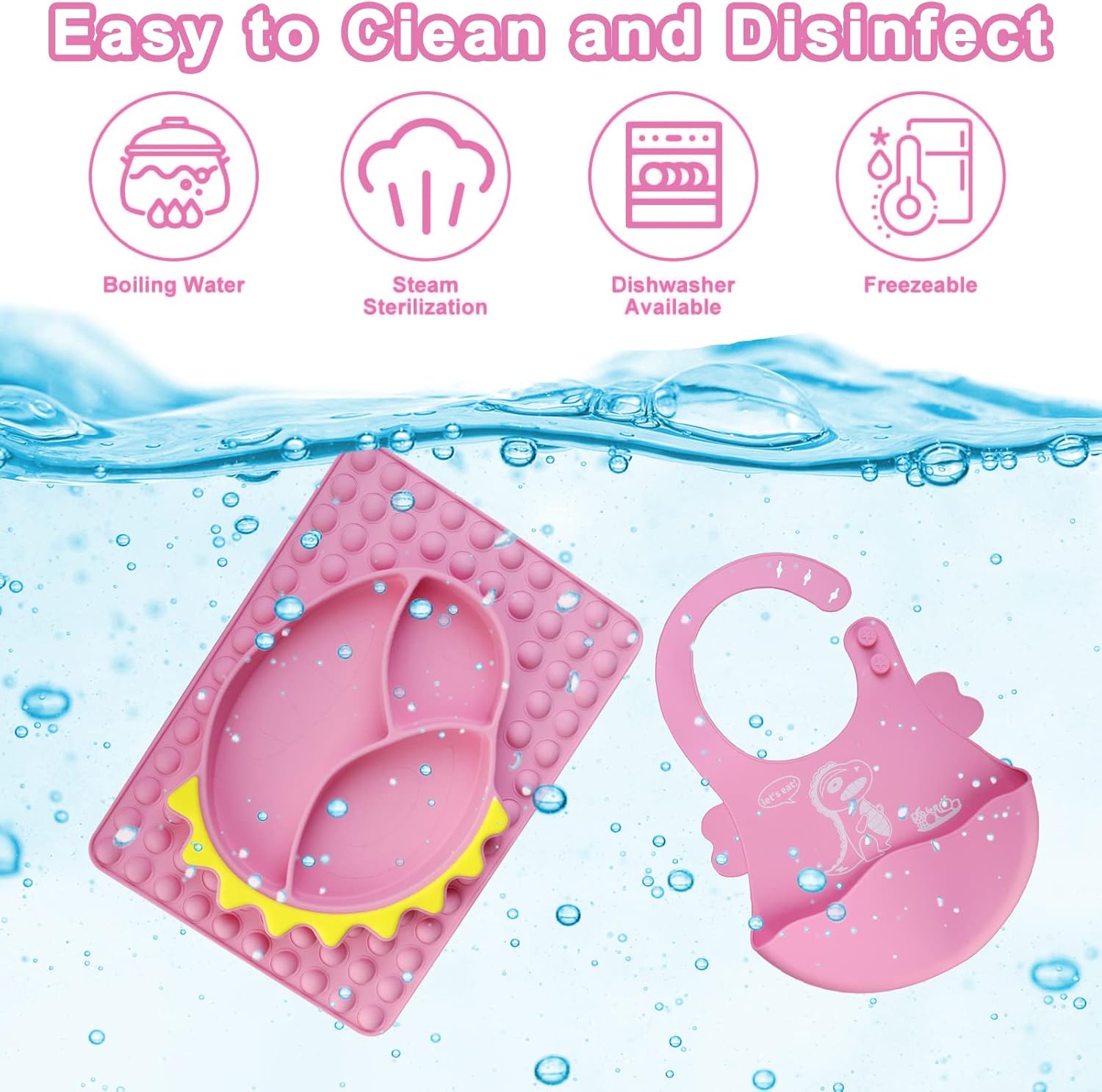 KIYTARBOO Dinosaur Baby Feeding Set