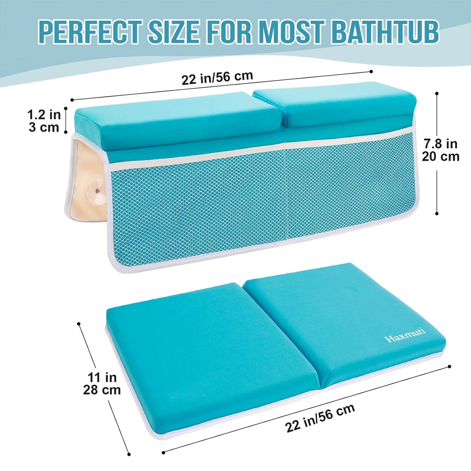 Haxmuti Bath Kneeler with Elbow Rest Pad Set Blue 1