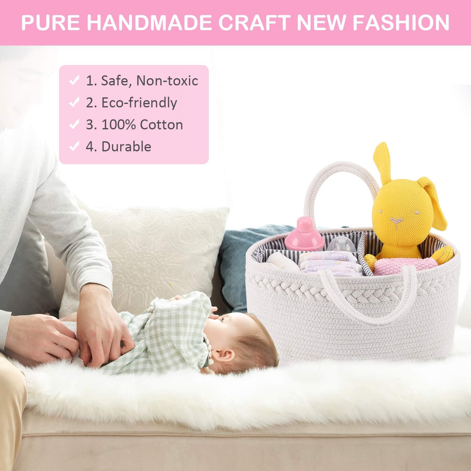 ABenkle Baby Diaper Caddy Storage Organizer