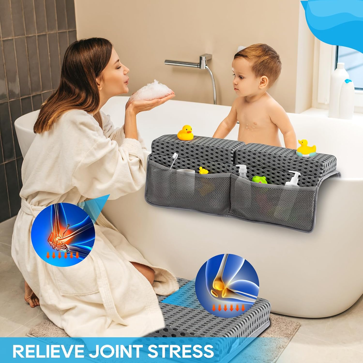 OS OMYSTYLE Baby Bath Kneeler Pad Set