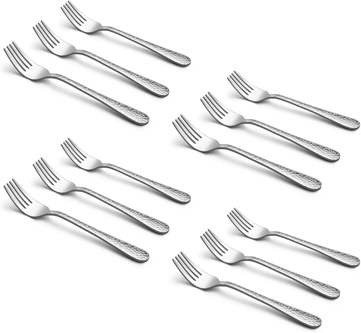 LIANYU 12-Piece Stainless Steel Kids Fork Set