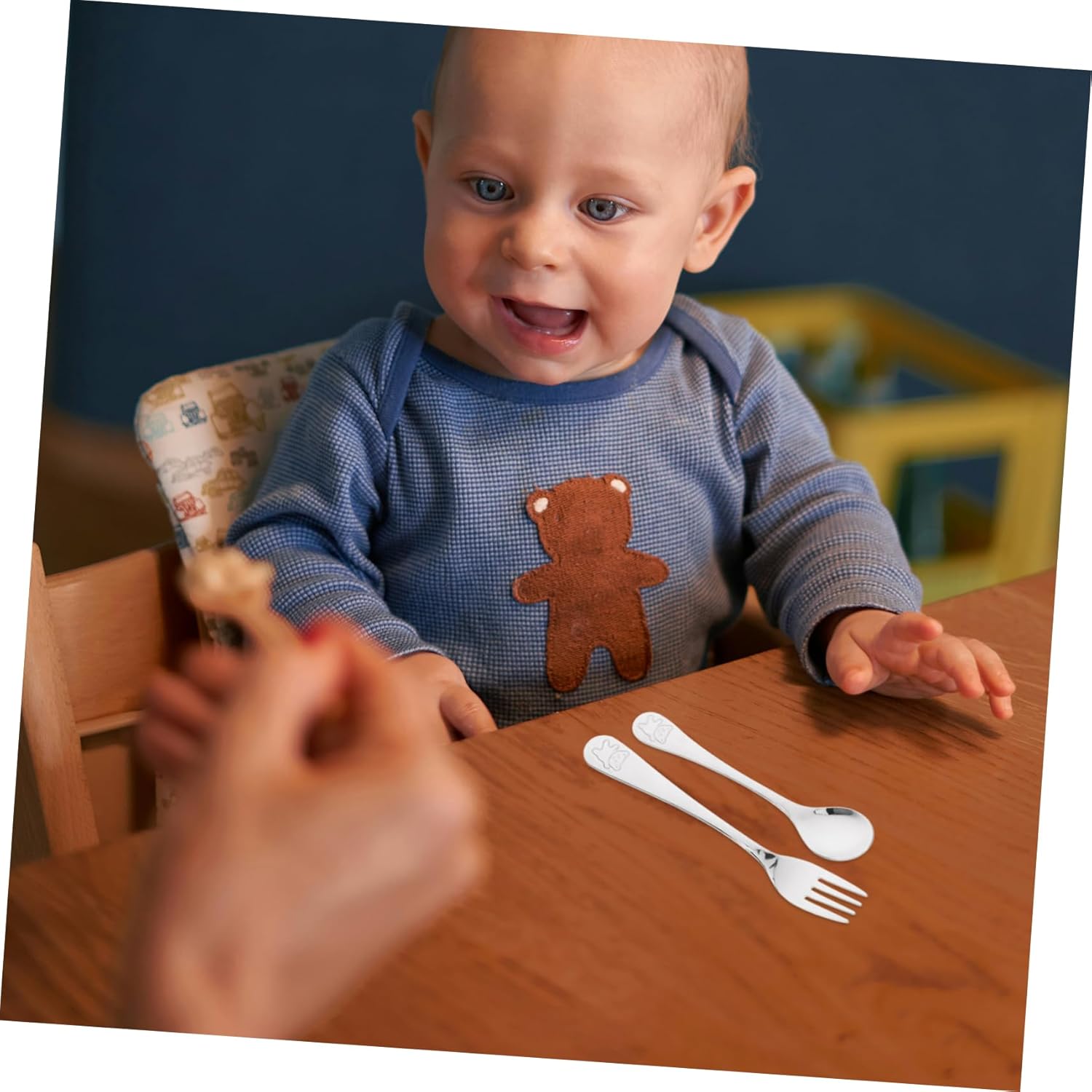 ULTECHNOVO Compact Cutlery Set with Bear Handles