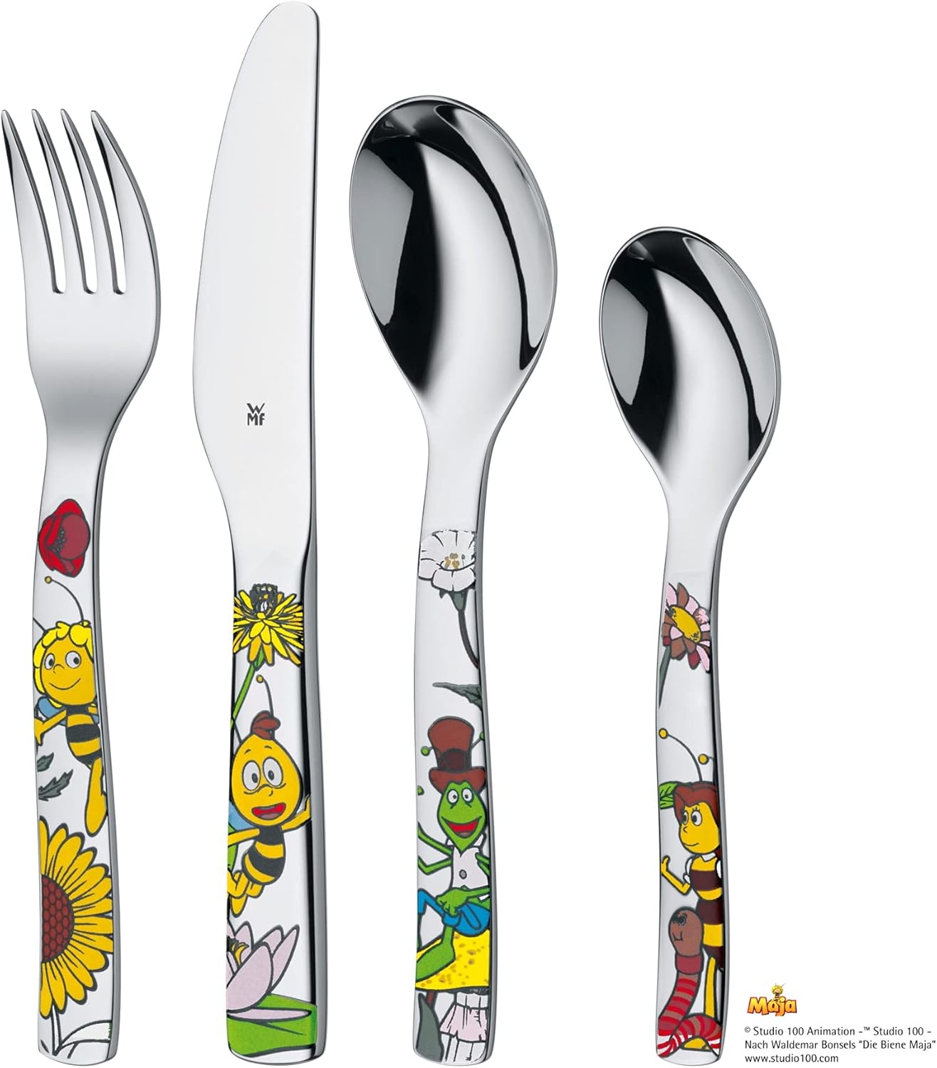 WMF Maya the Bee 4-Piece Cutlery Set for Kids 3