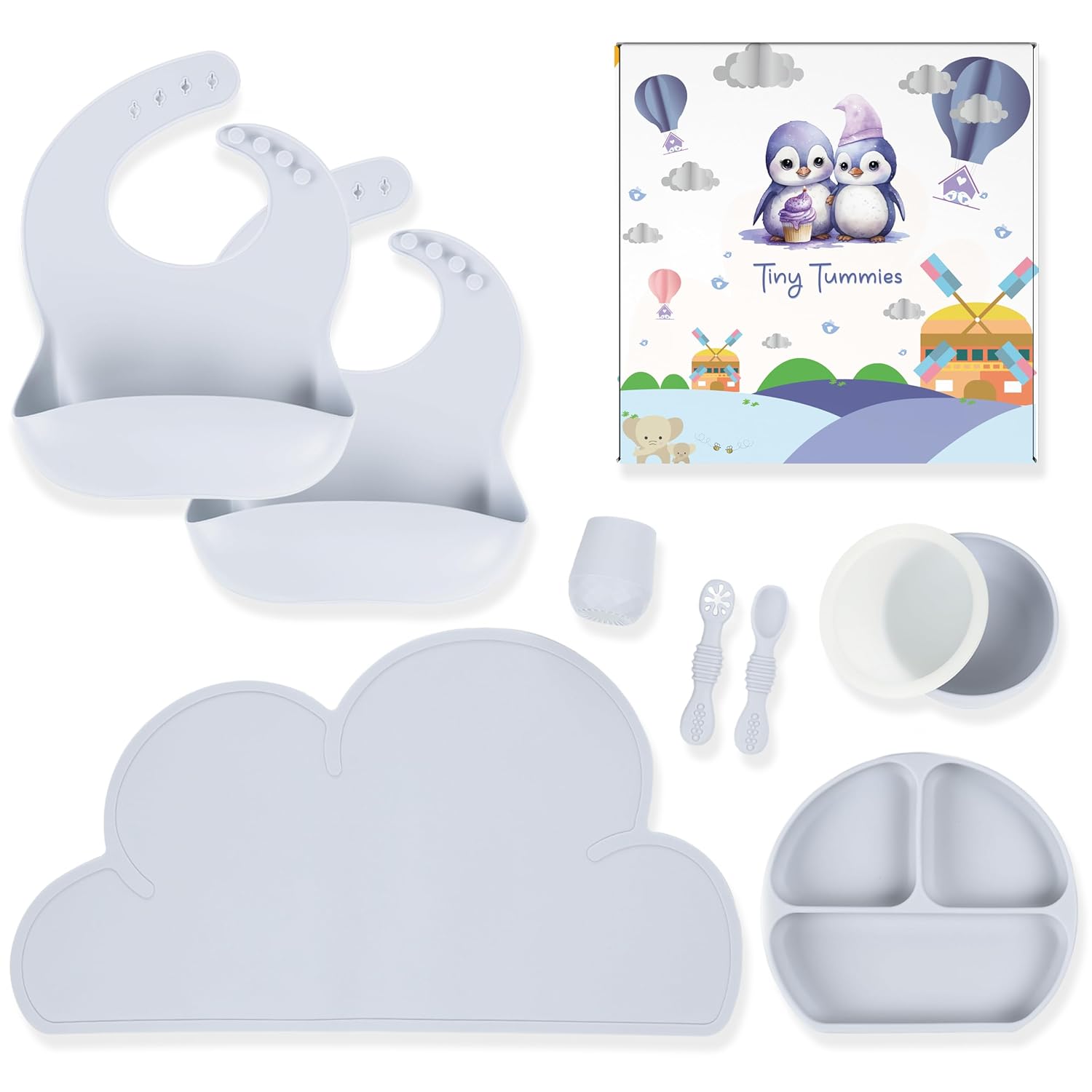 Complete Silicone Baby Feeding Set for Mess-Free Meals 1