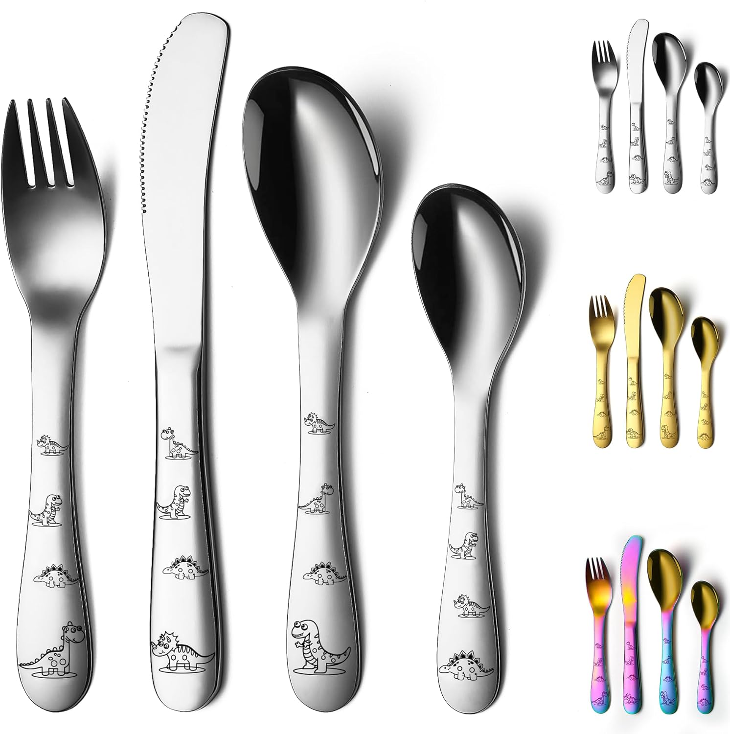 Evanda Toddler Cutlery Set with Dinosaur Design 1