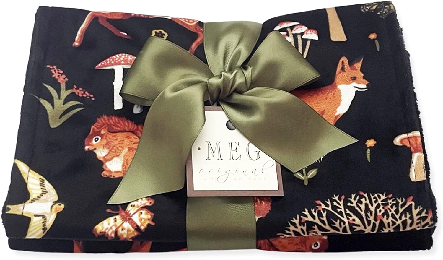 Baby Burp Cloth Set of 2 Forest Friends Handmade in USA