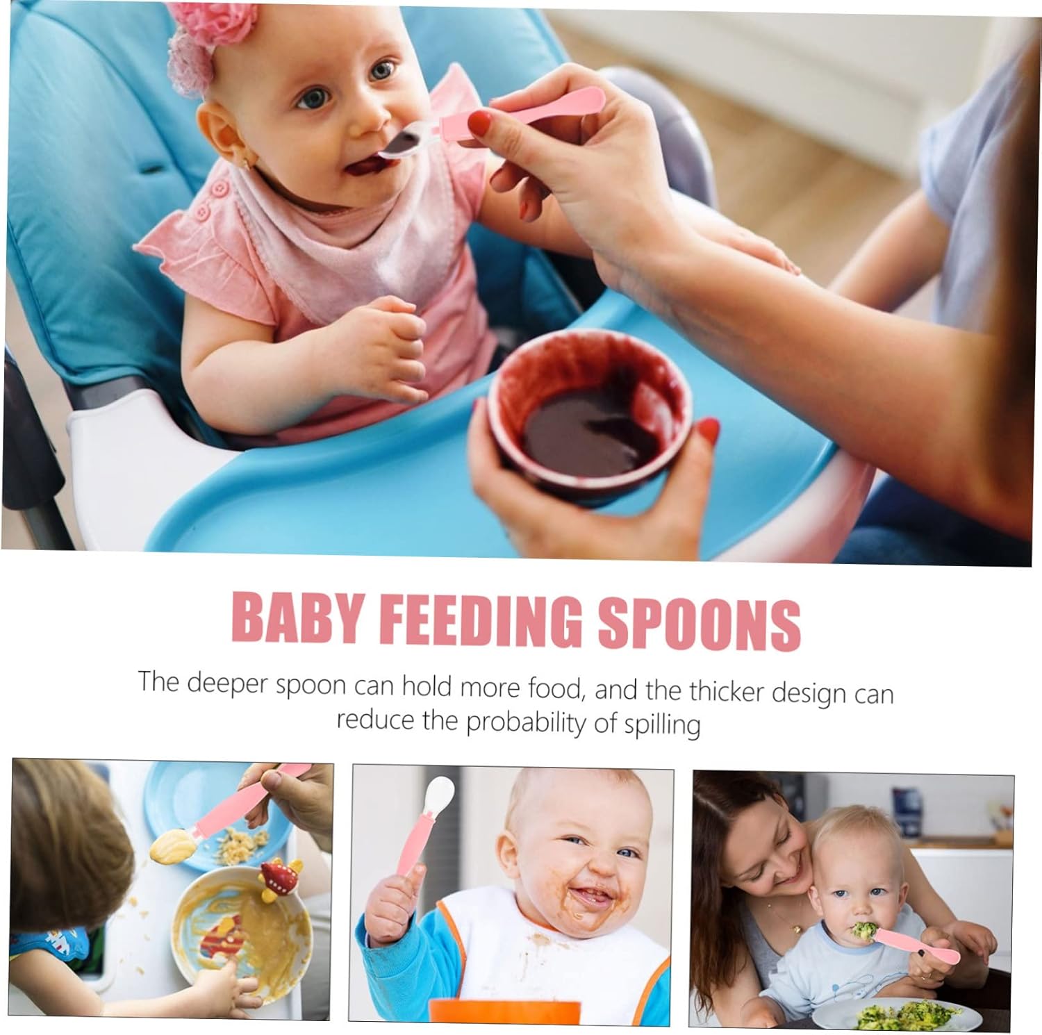 2pcs Soft and Safe Baby Utensils Spoon Set
