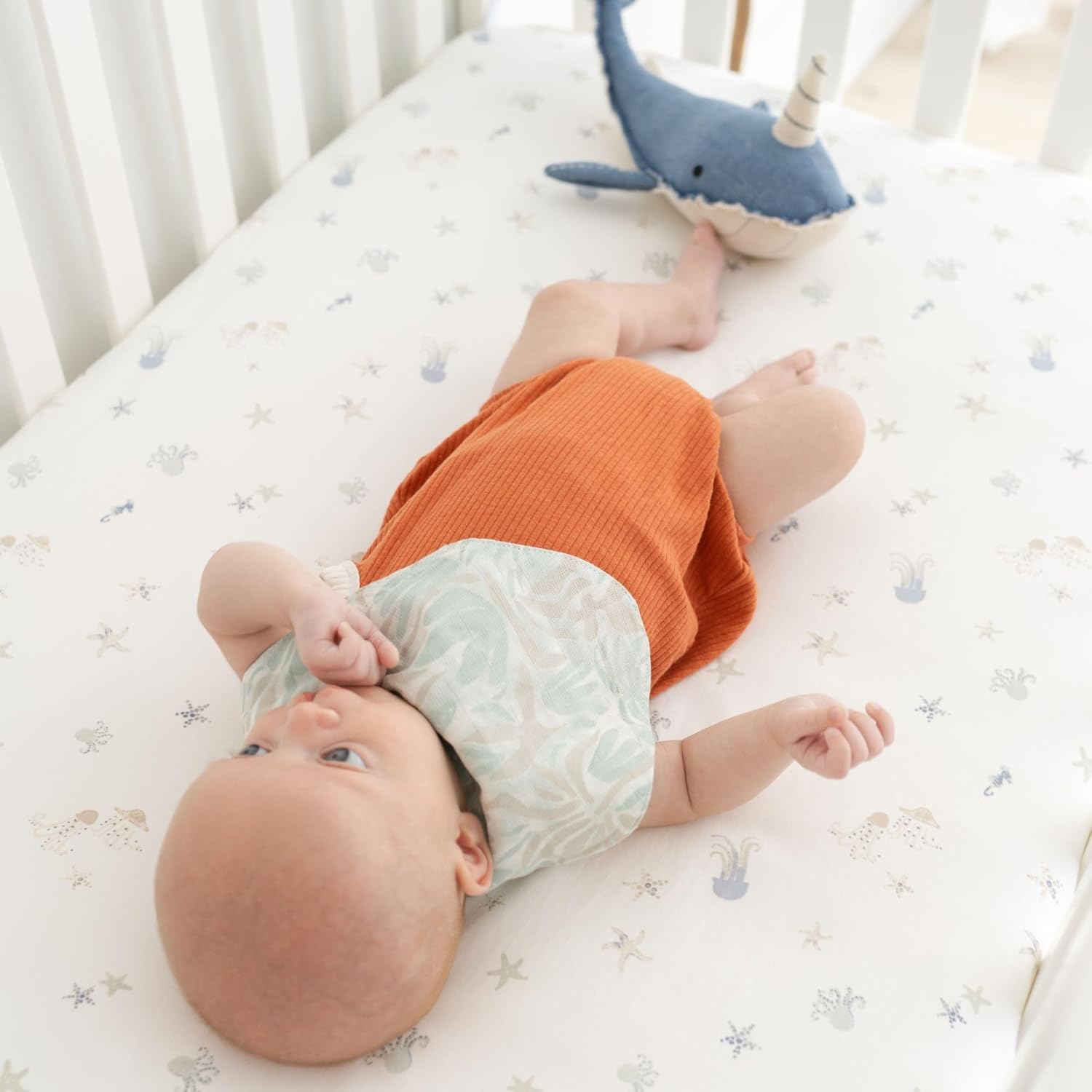 Crane Baby Soft Muslin Bib Set for Teething and Drooling 1