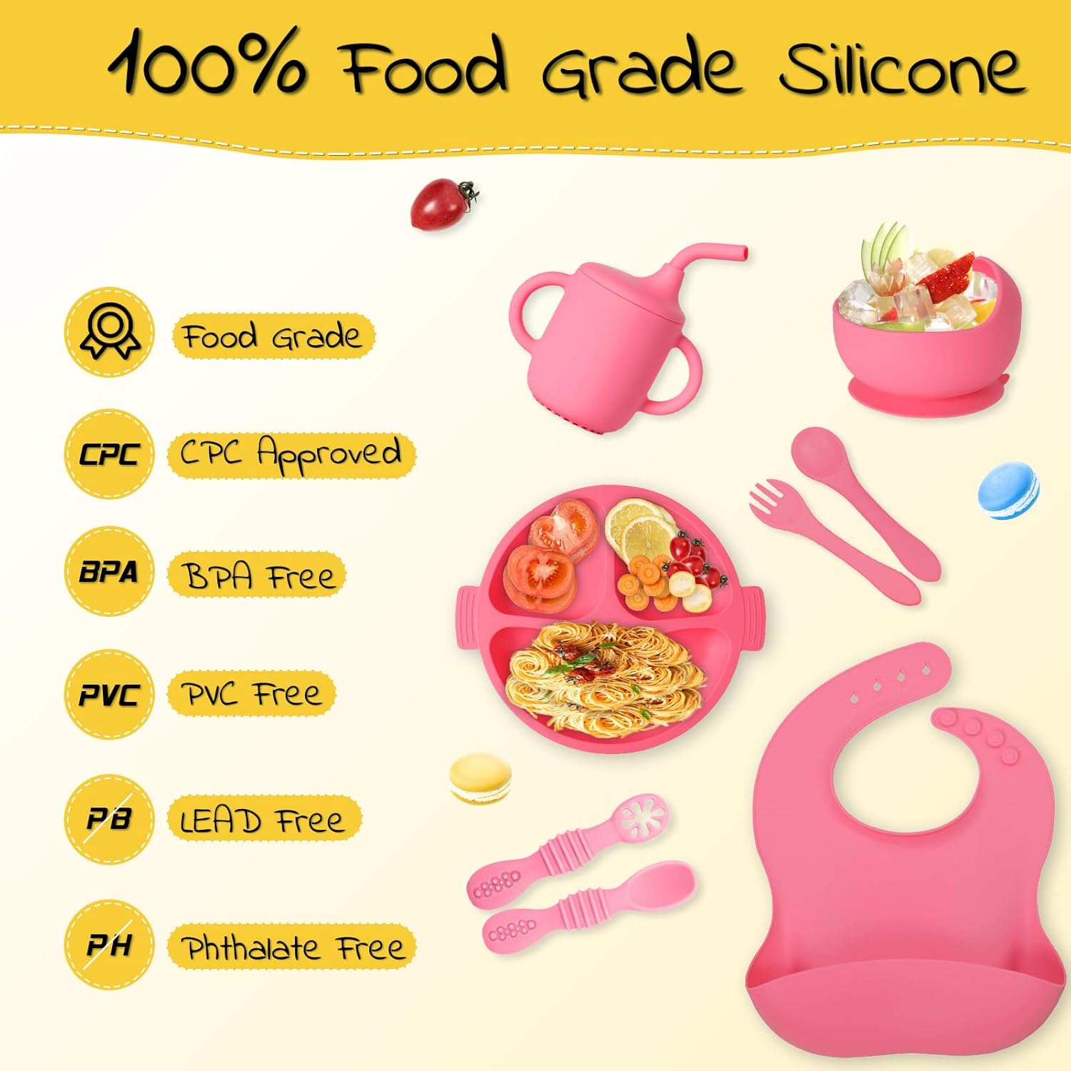 Aainbeots Silicone Baby Feeding Set 10 Pcs for 6 Months