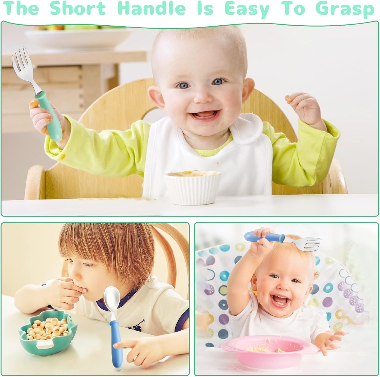 YACAISI 12PCS Toddler Forks BPA Free Kids Cutlery Set
