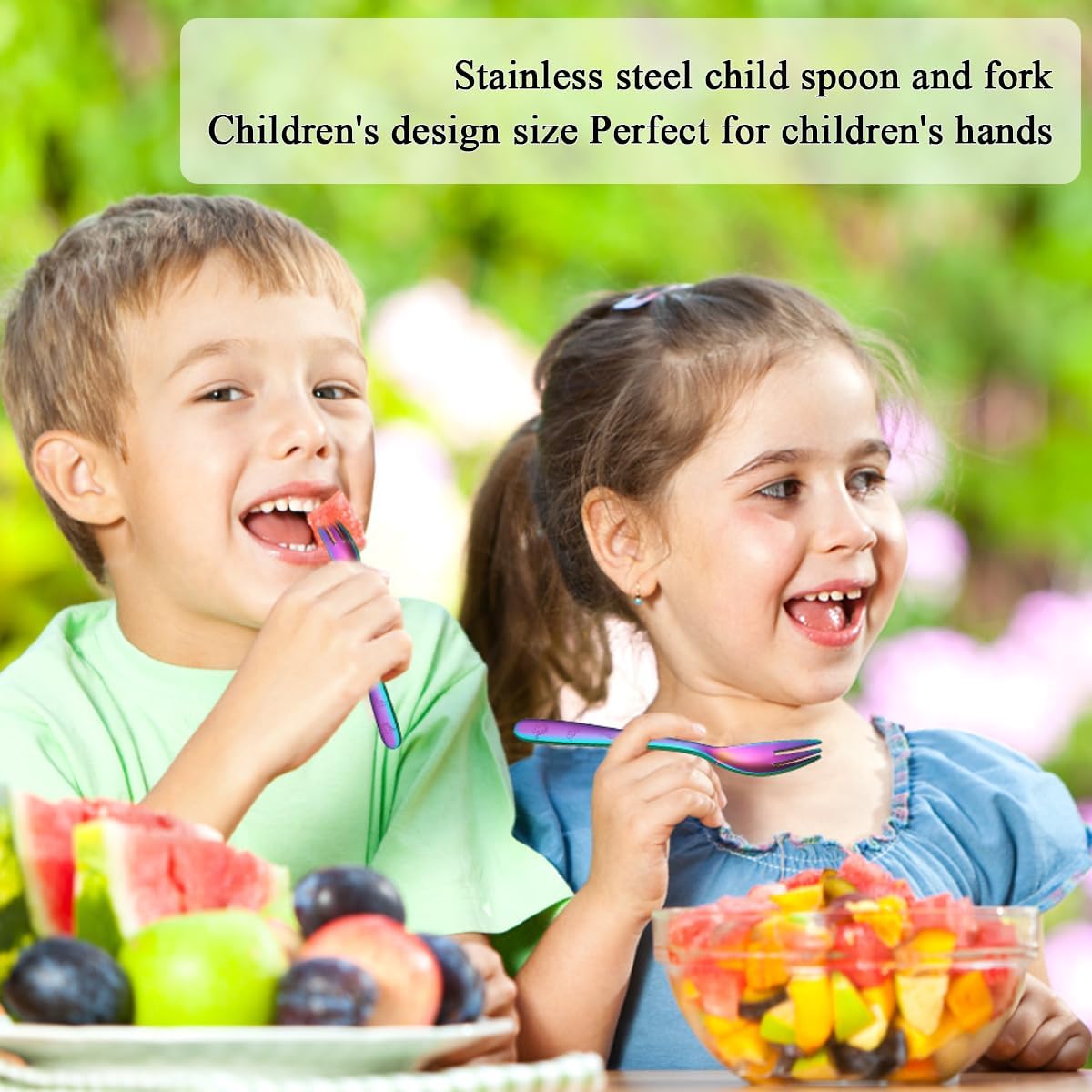 Evanda Rainbow Toddler Cutlery Set 6 Pieces