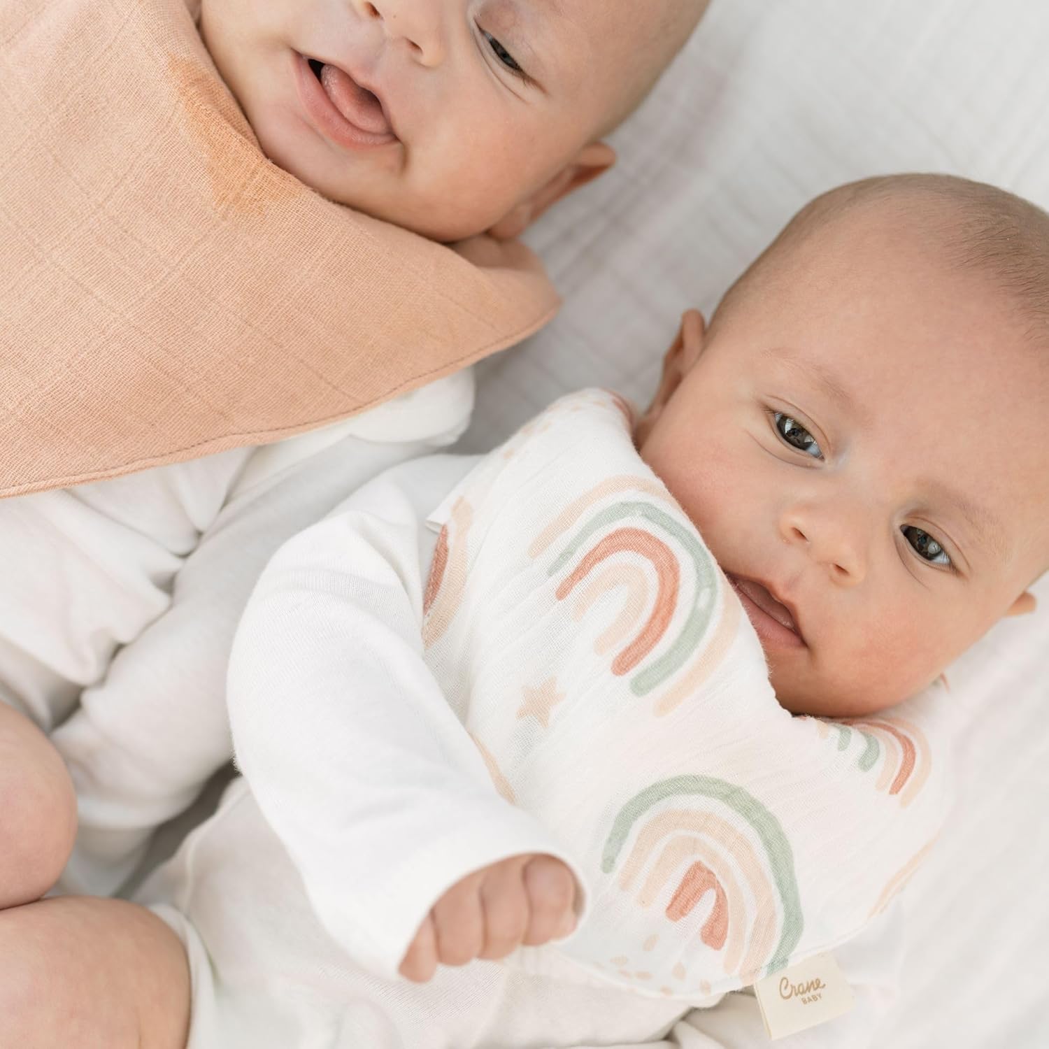 Crane Baby Muslin Baby Bib Set for Boys and Girls