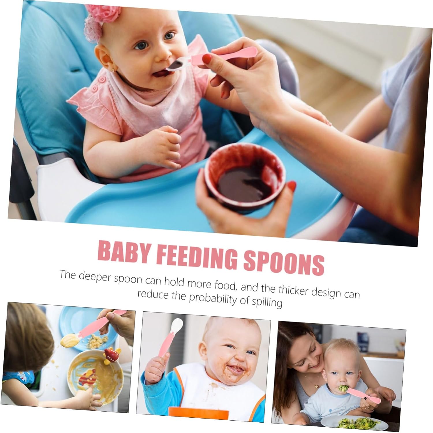 RORPOIR 2pcs Spoons Essential Cutlery Set for Safe Mealtime