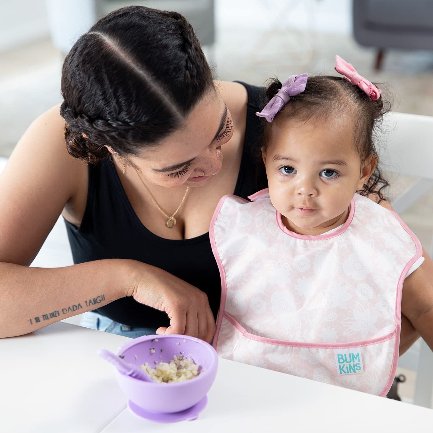 Bumkins 3-Piece Floral Lace Baby Bibs for 6-24 Months