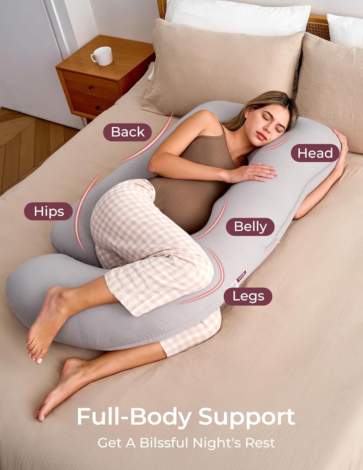 Momcozy Pregnancy Pillow for Full Body Support