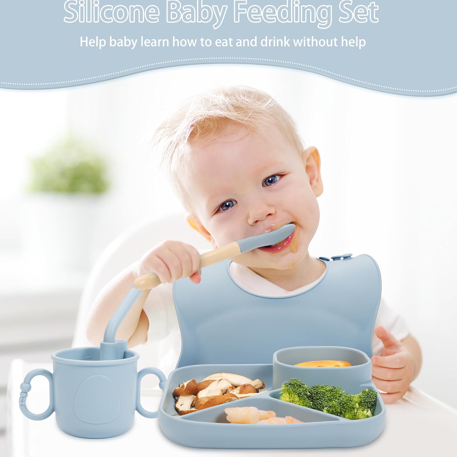 Silicone Baby Feeding Set for 3 Months