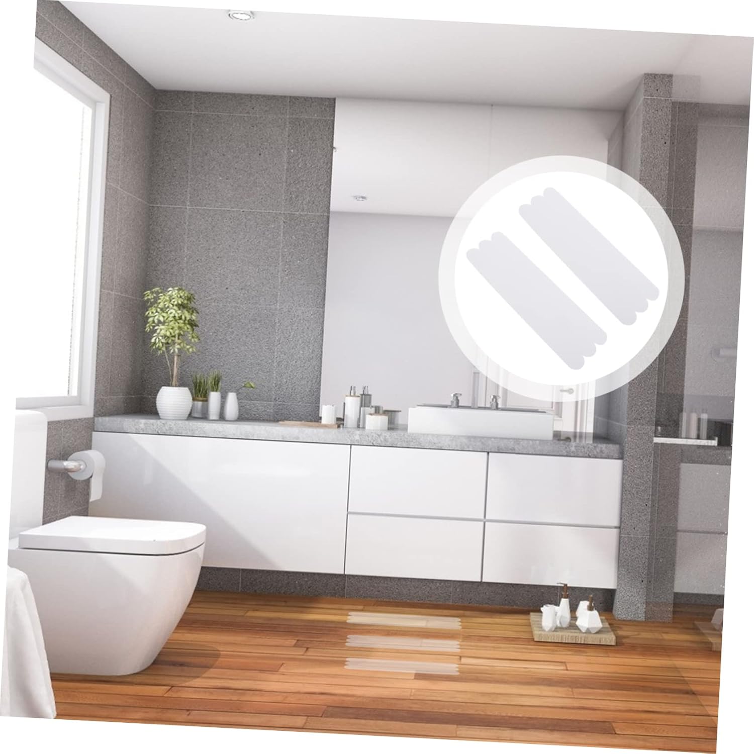 Healifty 36pcs Transparent Non Slip Bath Safety Strips