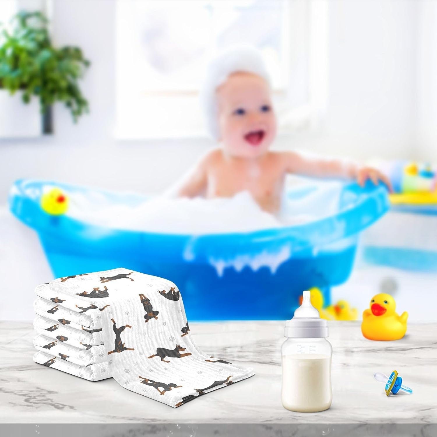 vvfelixl Baby Cotton Washcloths for Toddlers and Newborns