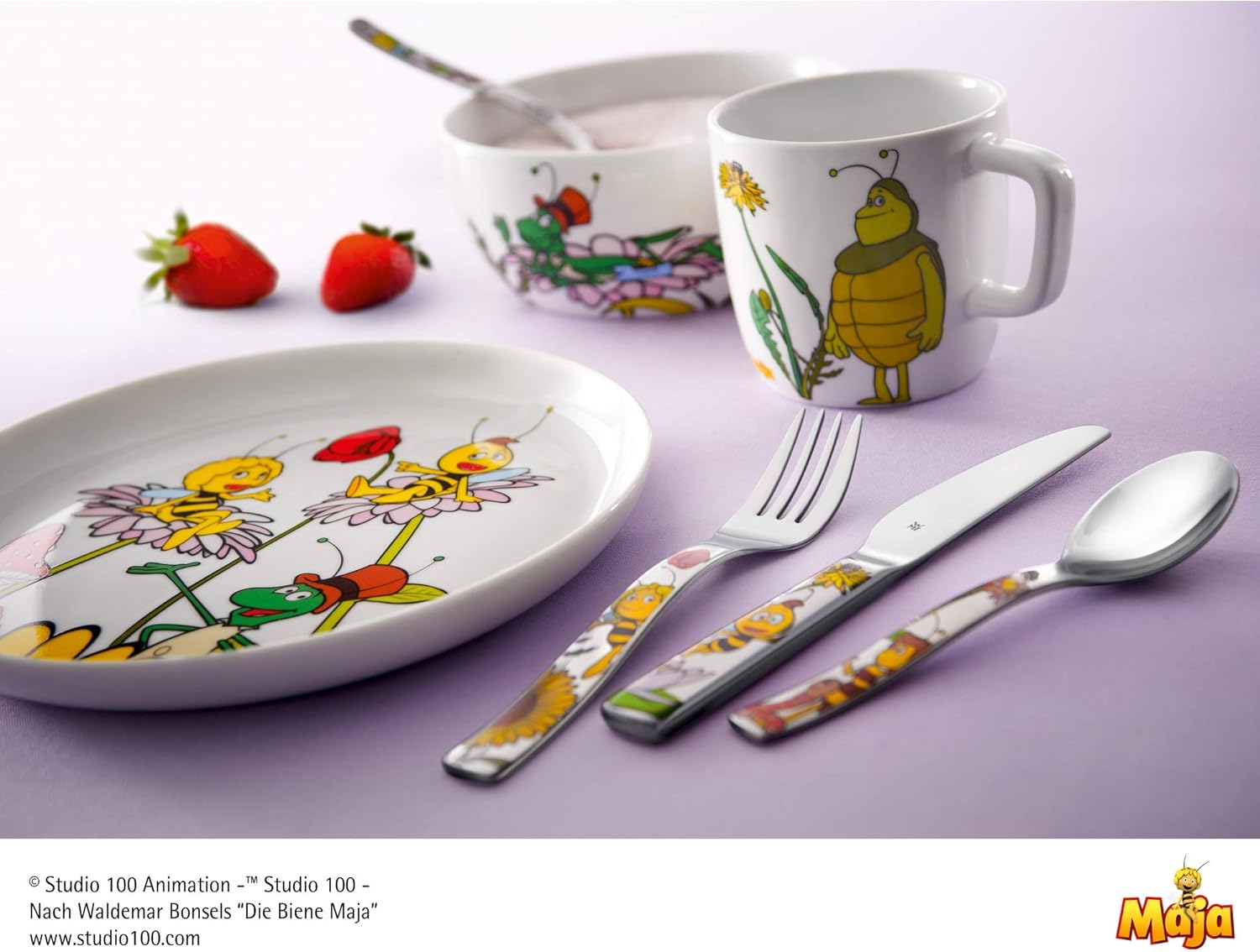WMF Maya the Bee 4-Piece Cutlery Set for Kids 3
