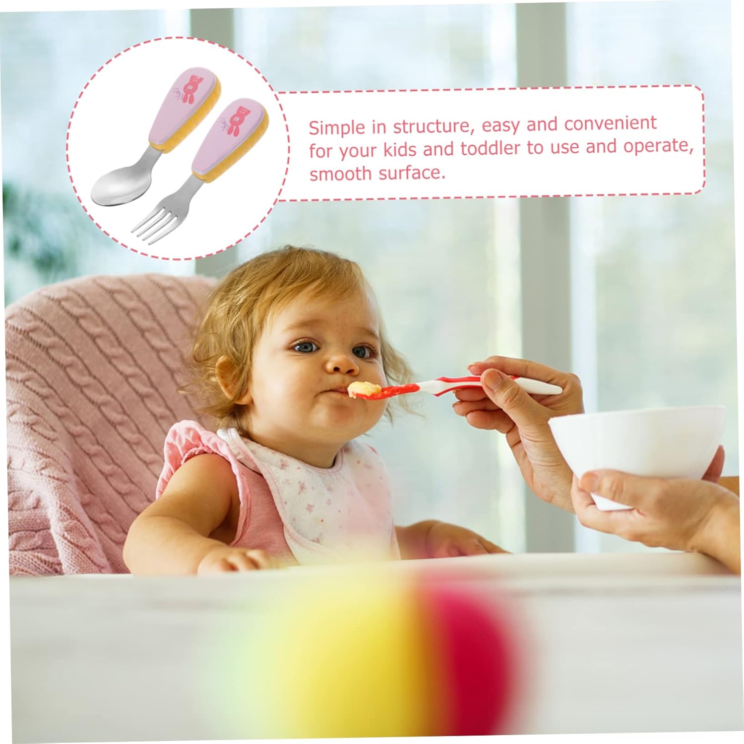 HAPINARY 304 Stainless Steel Cartoon Cutlery Set