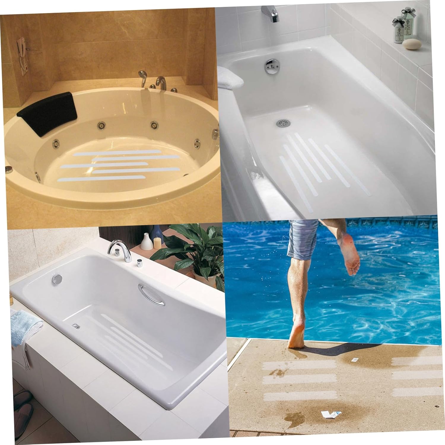 Healifty 36pcs Transparent Non Slip Bath Safety Strips