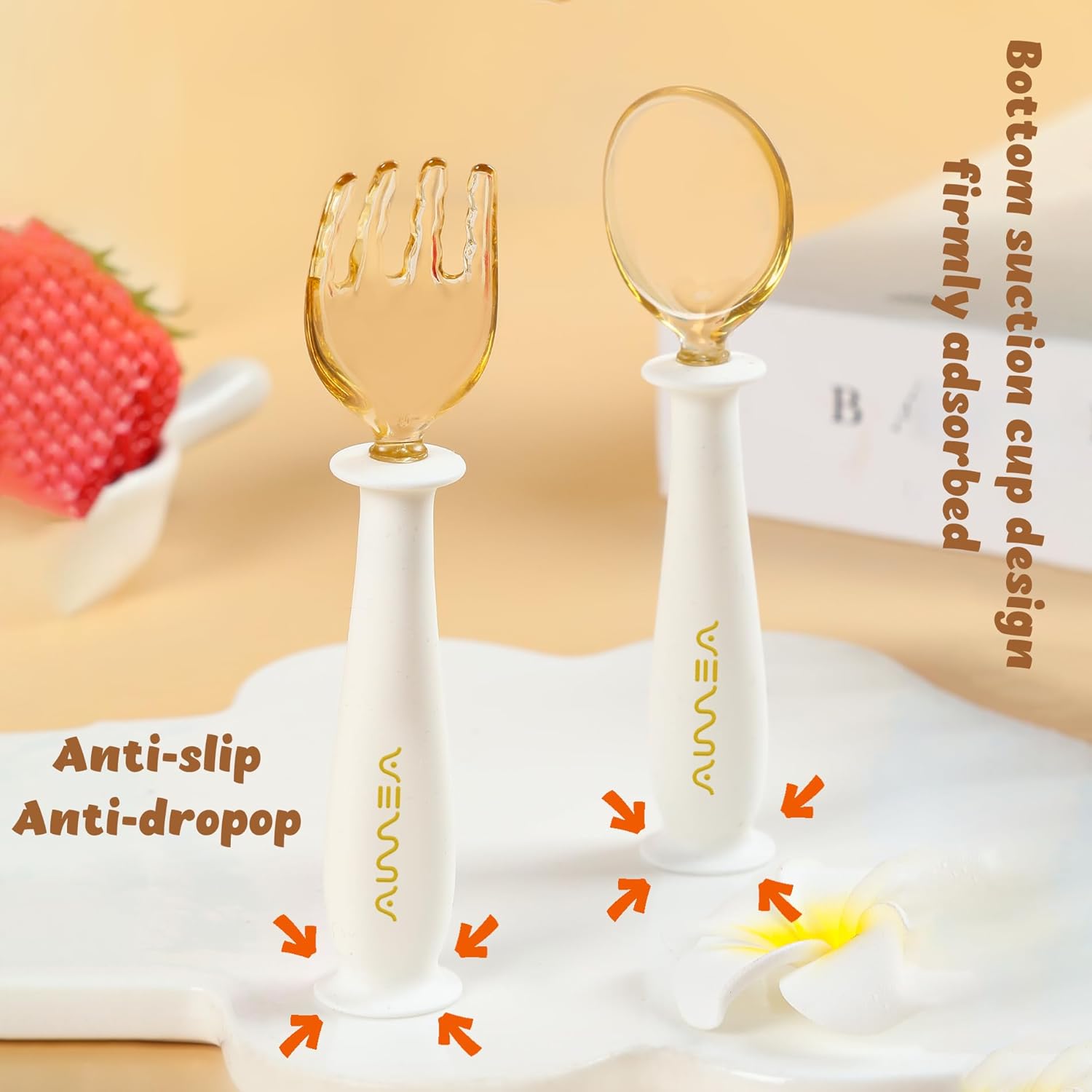 Aurrea Toddler Spoon Fork Set with Travel Case