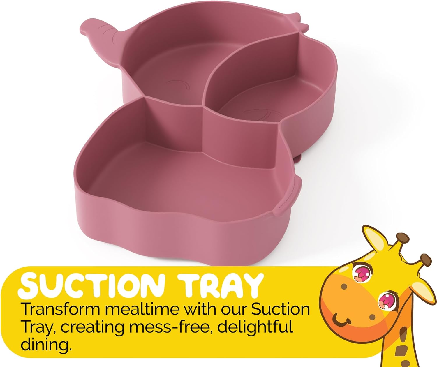 Muqee Peeko Toddler Suction Plates with Elephant Design