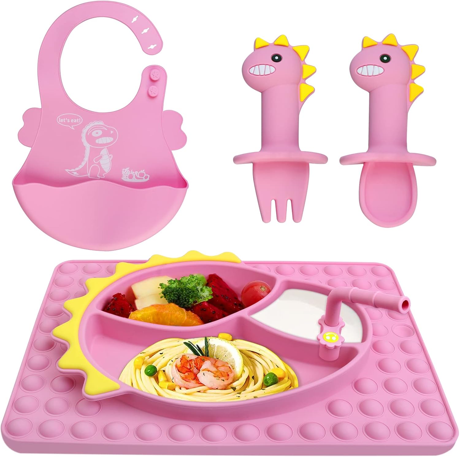 KIYTARBOO Dinosaur Baby Feeding Set