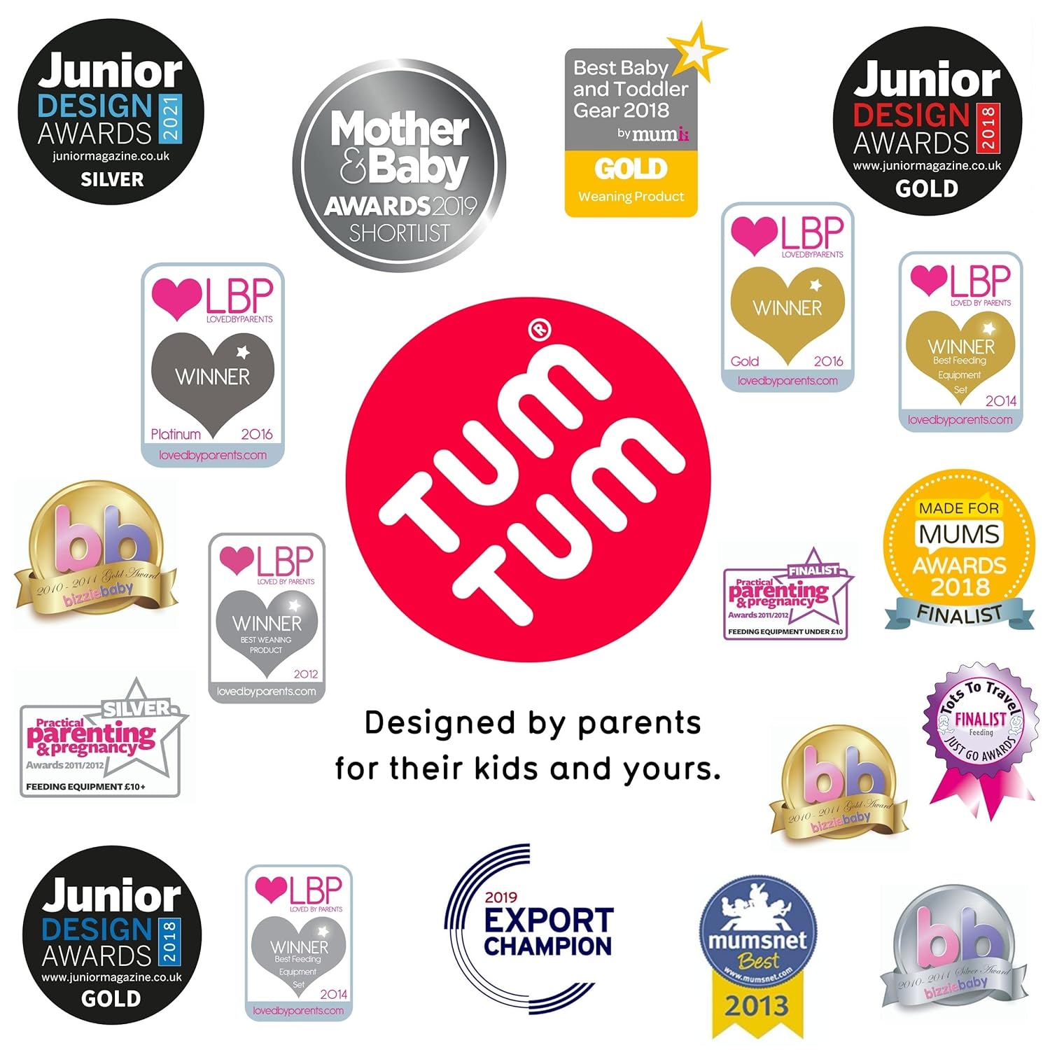 TUM TUM Baby Spoon Fork Set with Case 6 Months Plus