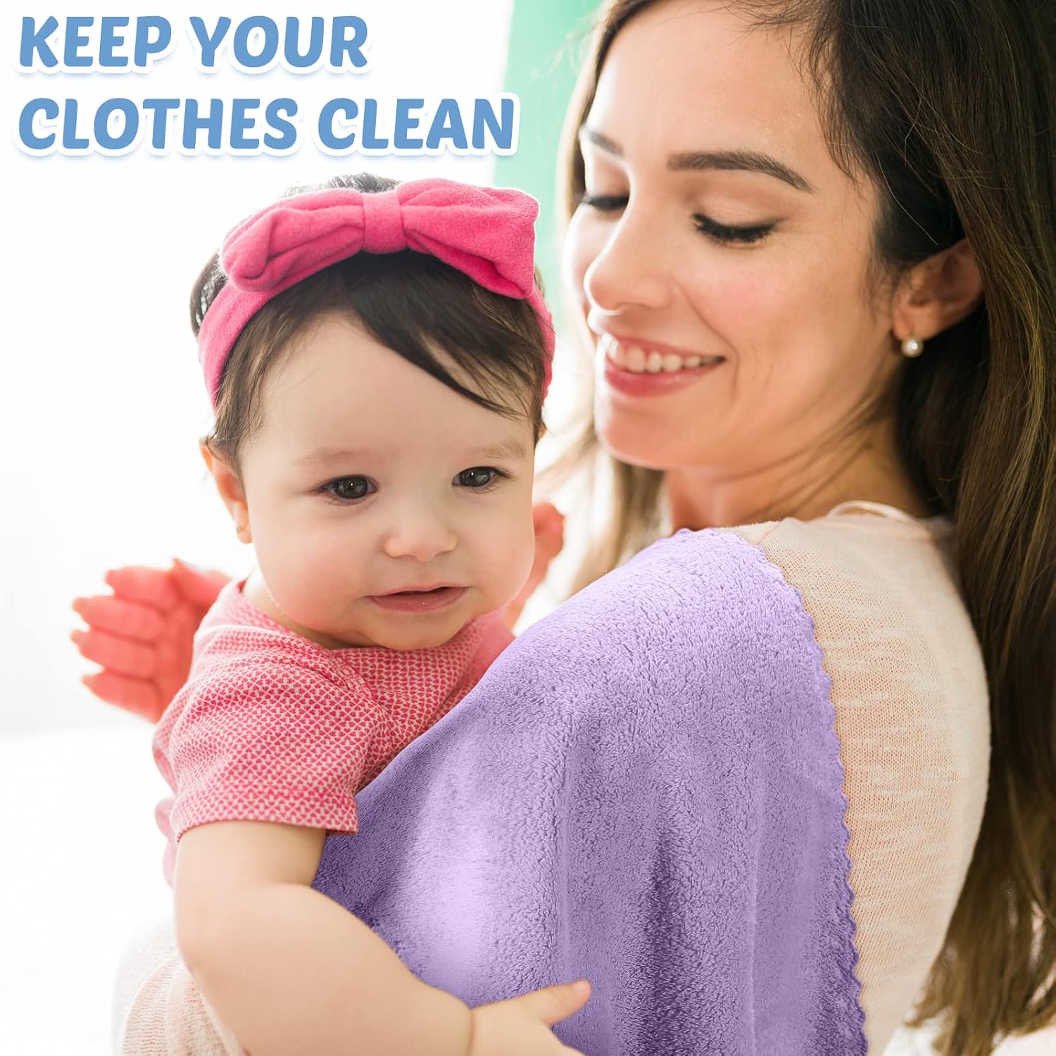 Mixweer 40-Pack Baby Burp Cloths Multicolor