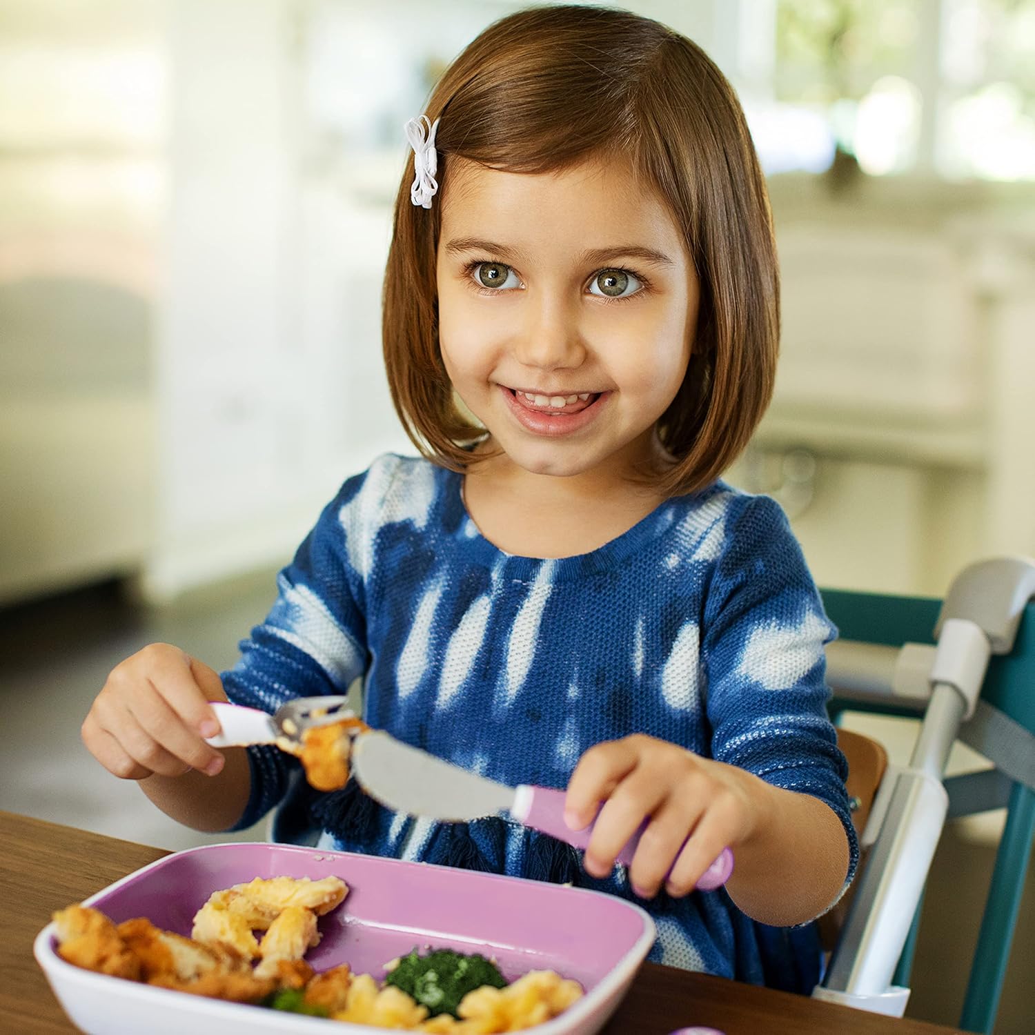 Munchkin Splash Toddler Utensil Set with Suction Plates