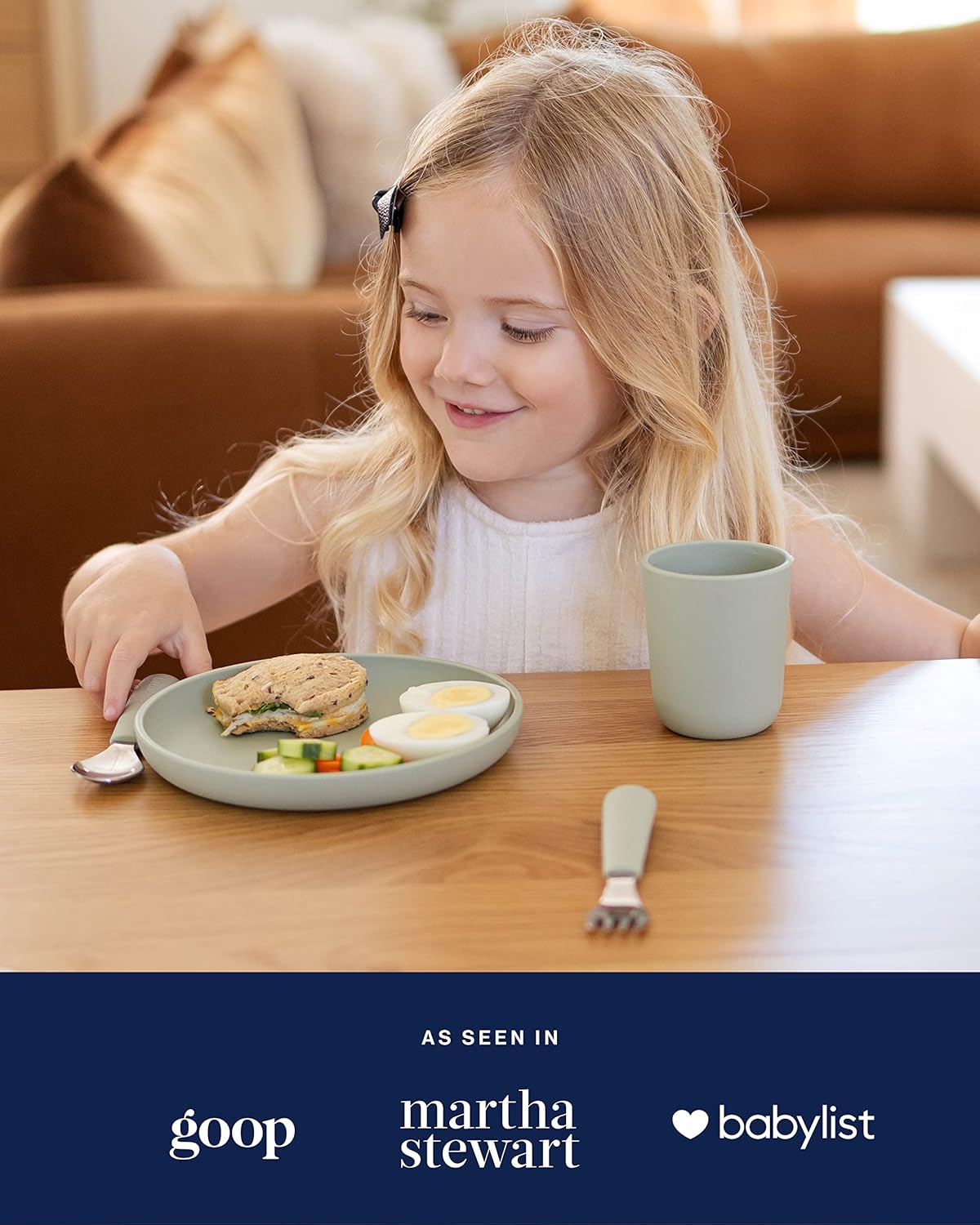 Lalo Big Bites Dinnerware Set - 5 Piece Lavender