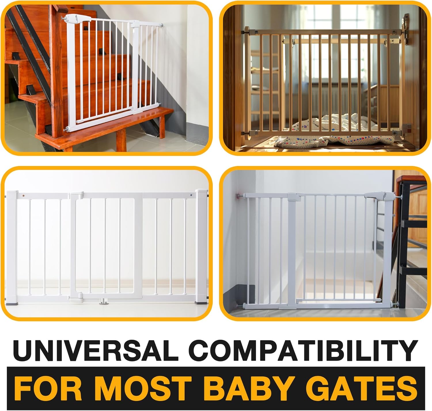 Ducki Clear 4-Pack Wall Savers for Baby Gates