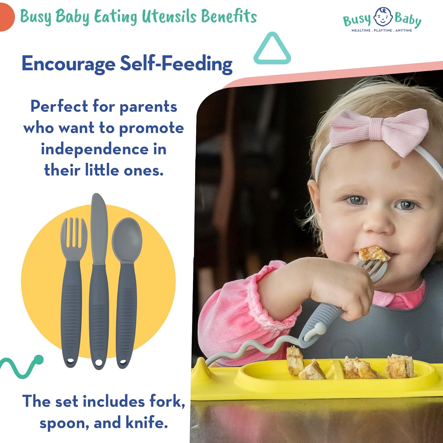 Busy Baby Flatware Set for Babies Toddlers 1