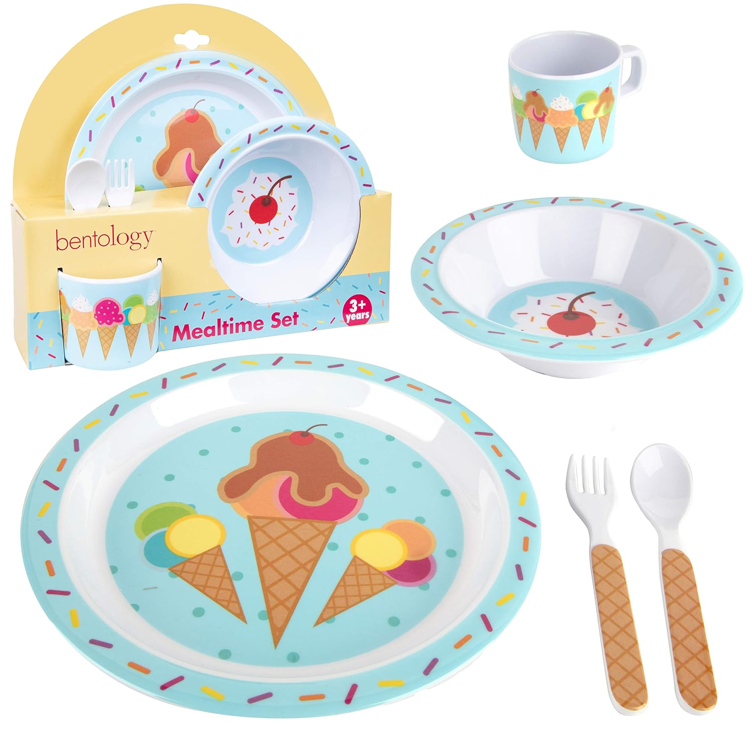 Bentology Ice Cream Mealtime Set for Kids