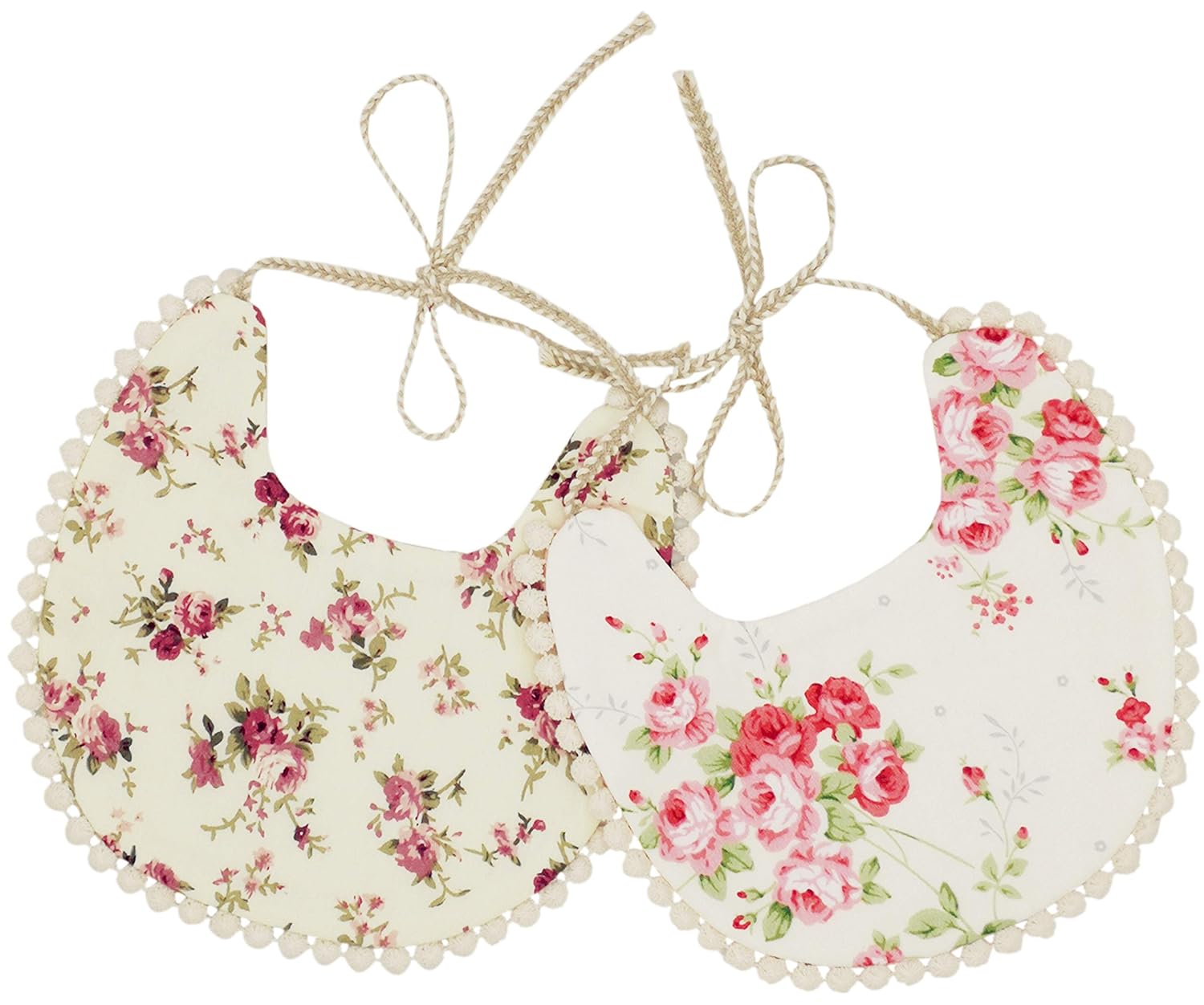 GZMM Reversible Waterproof Cotton Baby Bib 2 Pack