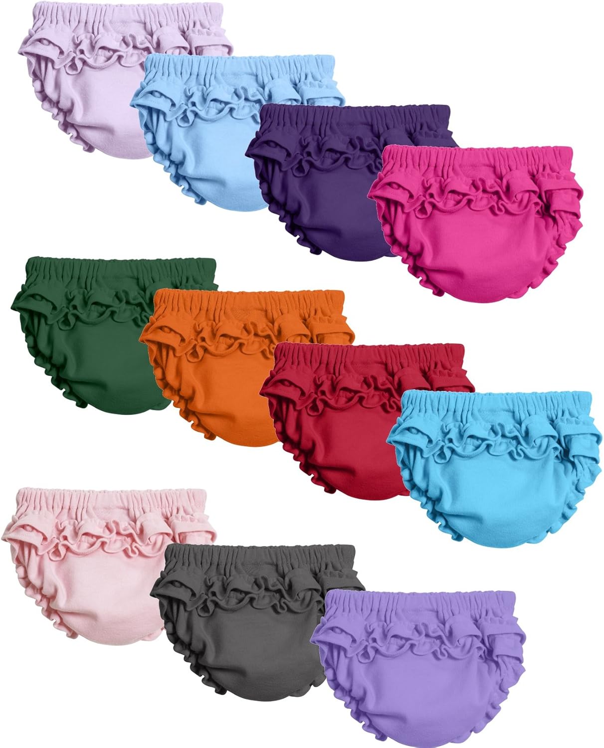 City Threads Made in USA Baby Girls Ruffled Diaper Covers Bloomers