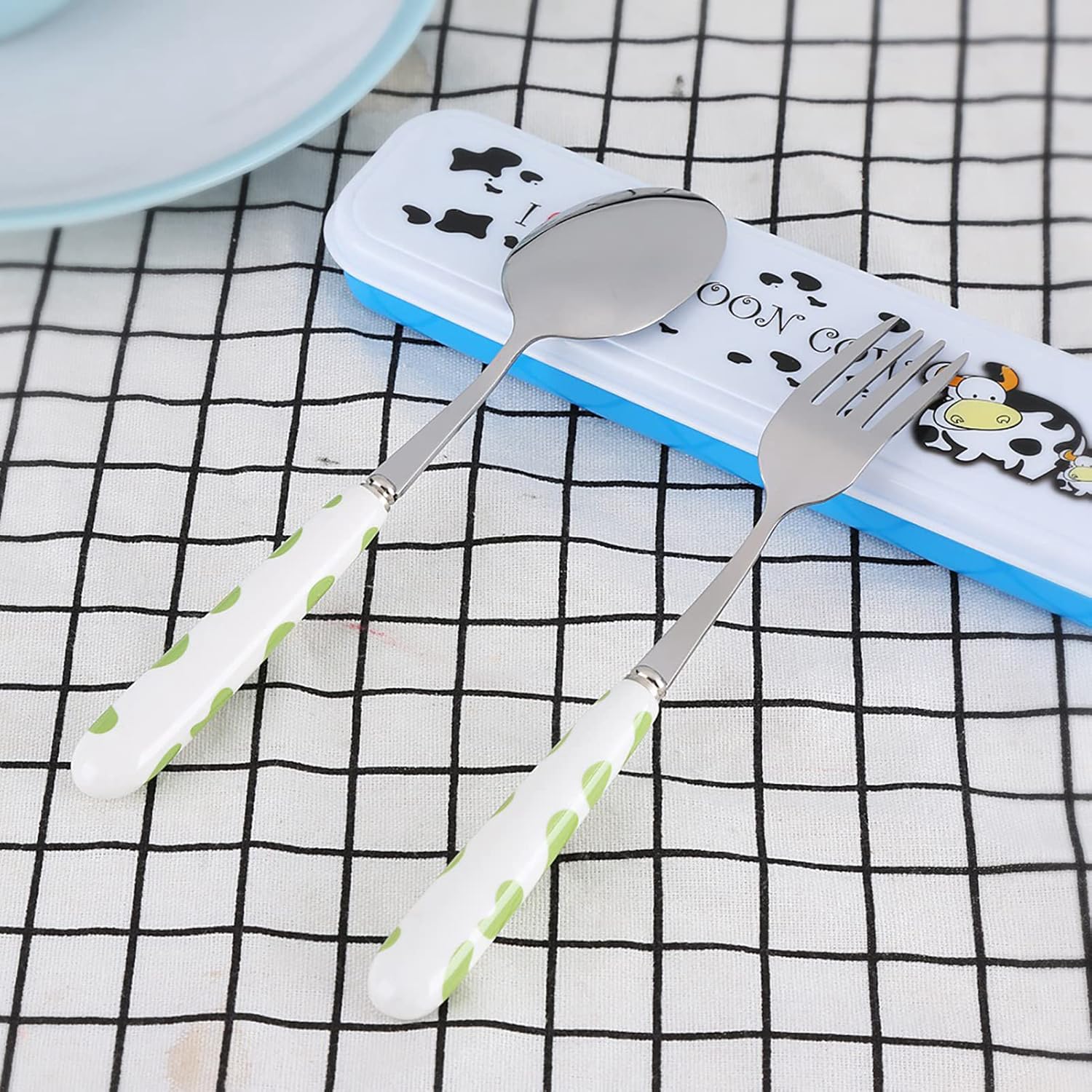 Tomotato Children Stainless Steel Cutlery Set with Travel Case