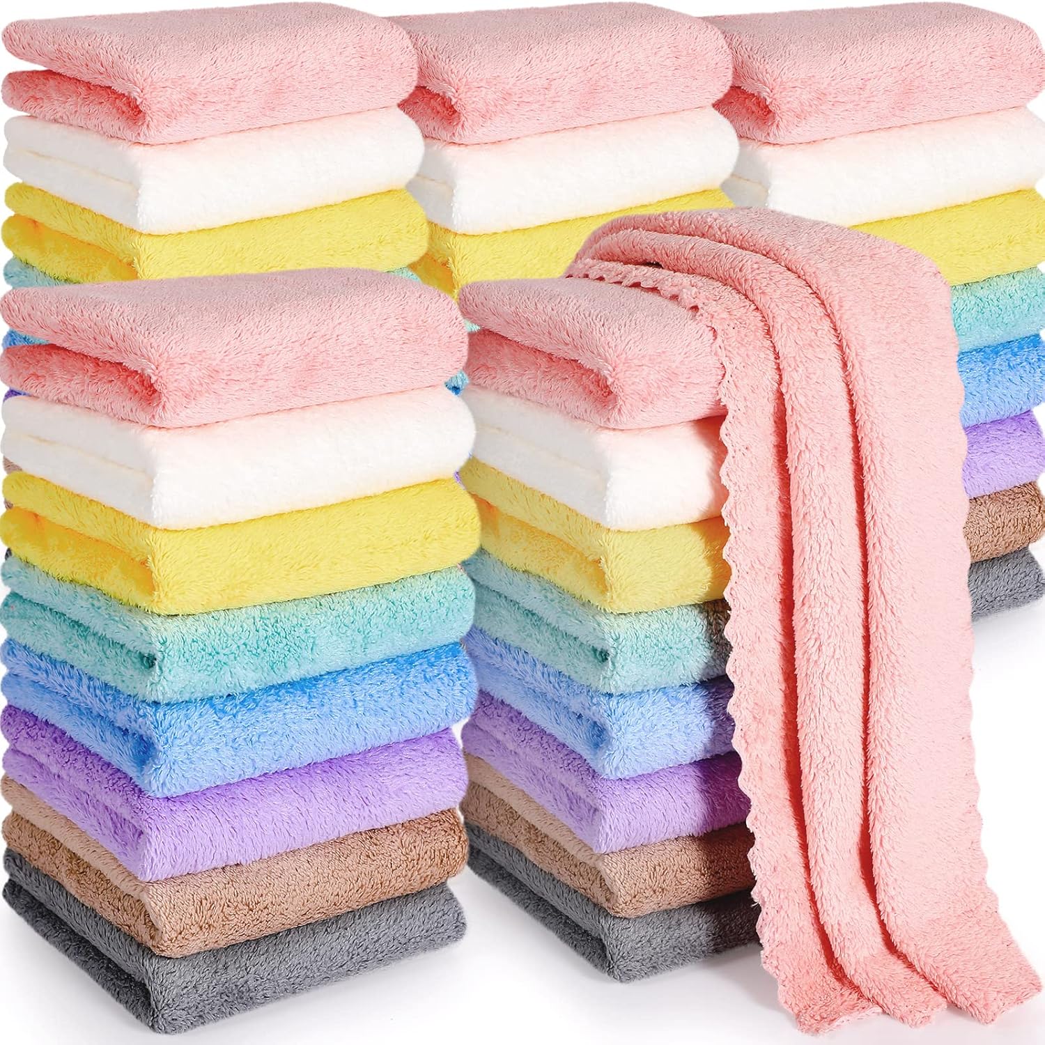 Mixweer 40-Pack Baby Burp Cloths Multicolor