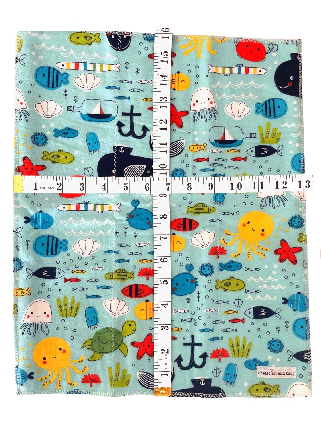 I Heart Art and Baby Random Print Burping Cloth Set 1