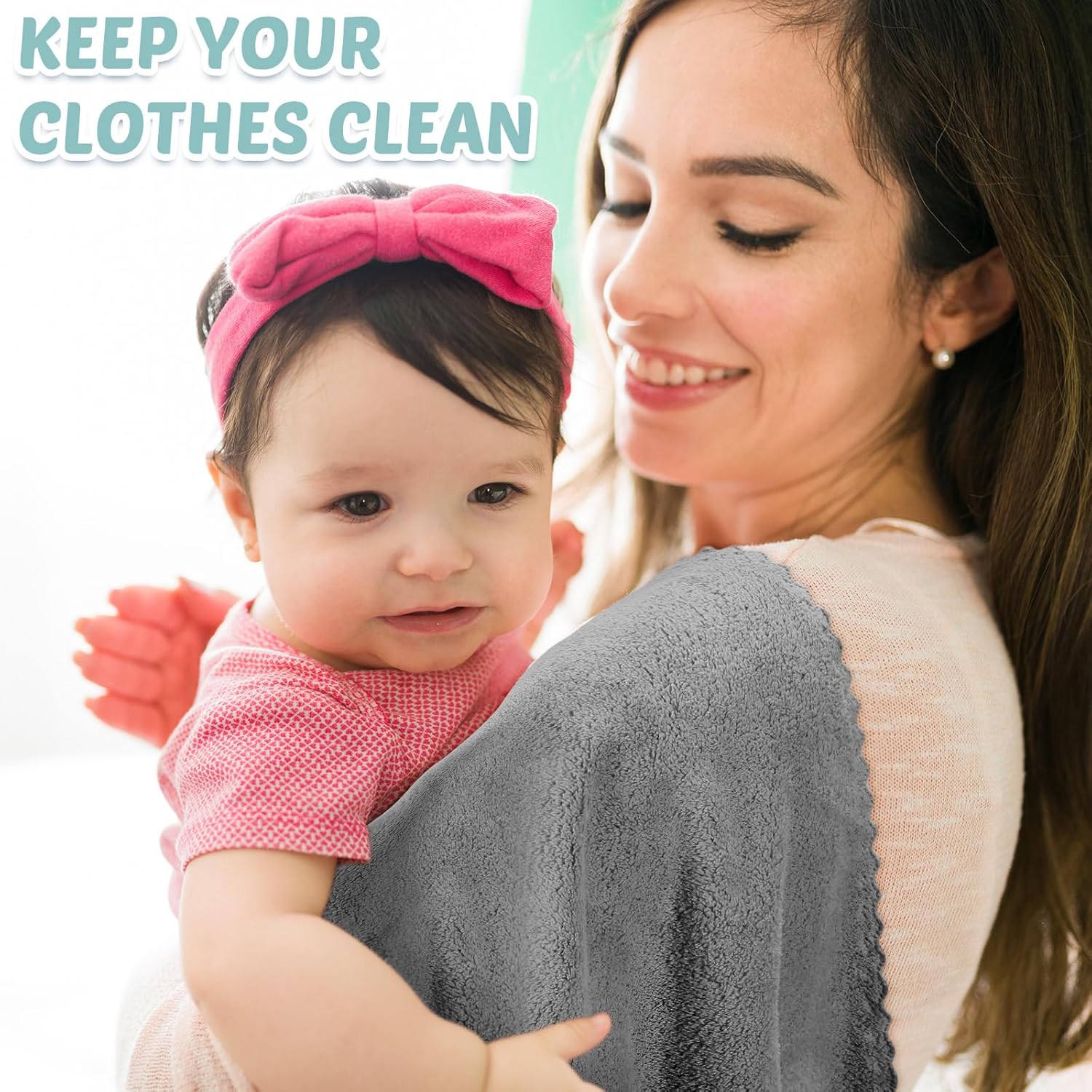 Newwiee 50 Pack Baby Burp Cloths 20x10 Absorbent