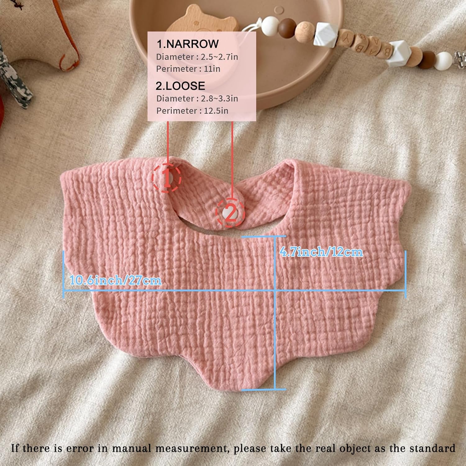 EllieHouse 10 Pack Muslin Baby Bibs for Teething and Feeding