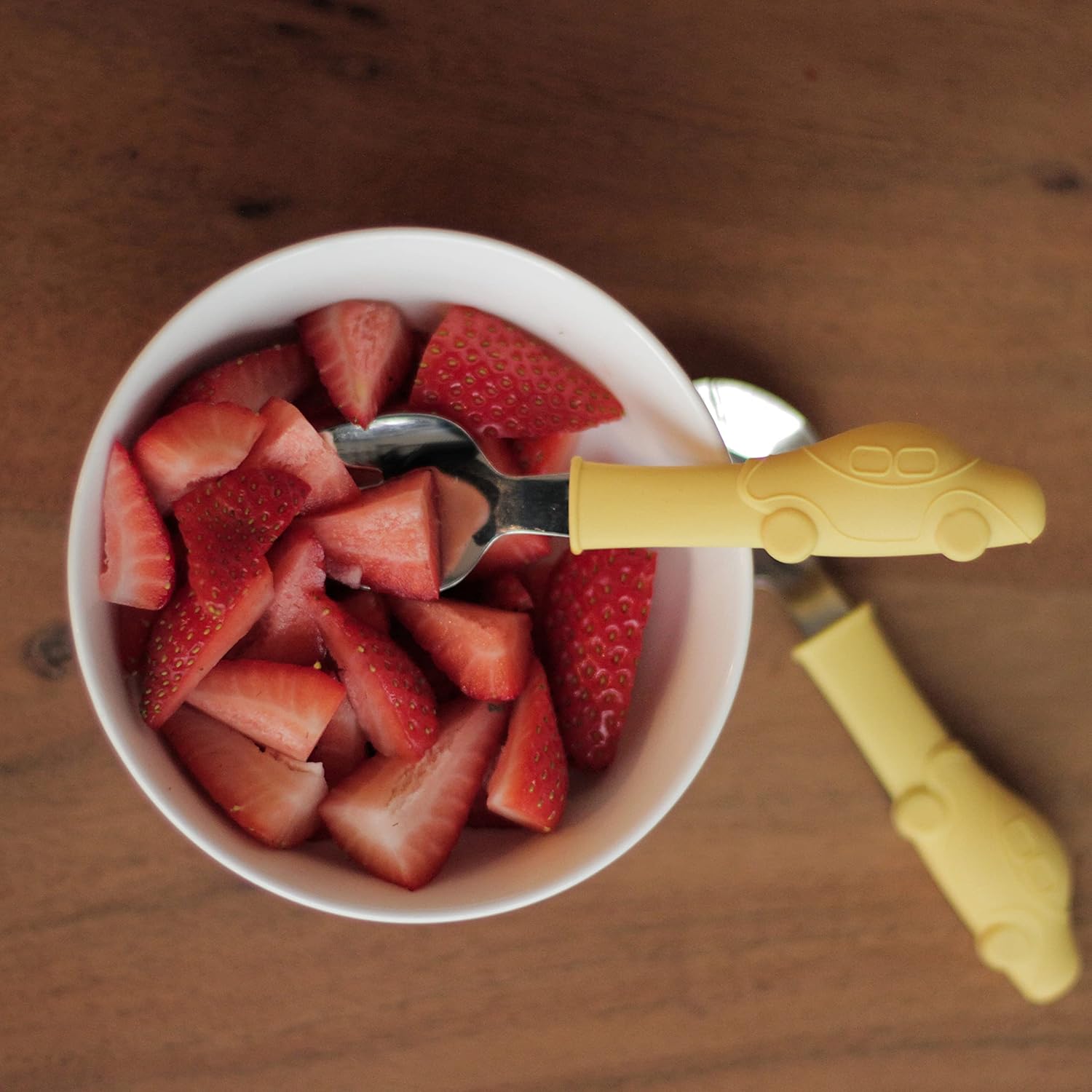 Kids Utensils with Car Design Fork and Spoon Set 1