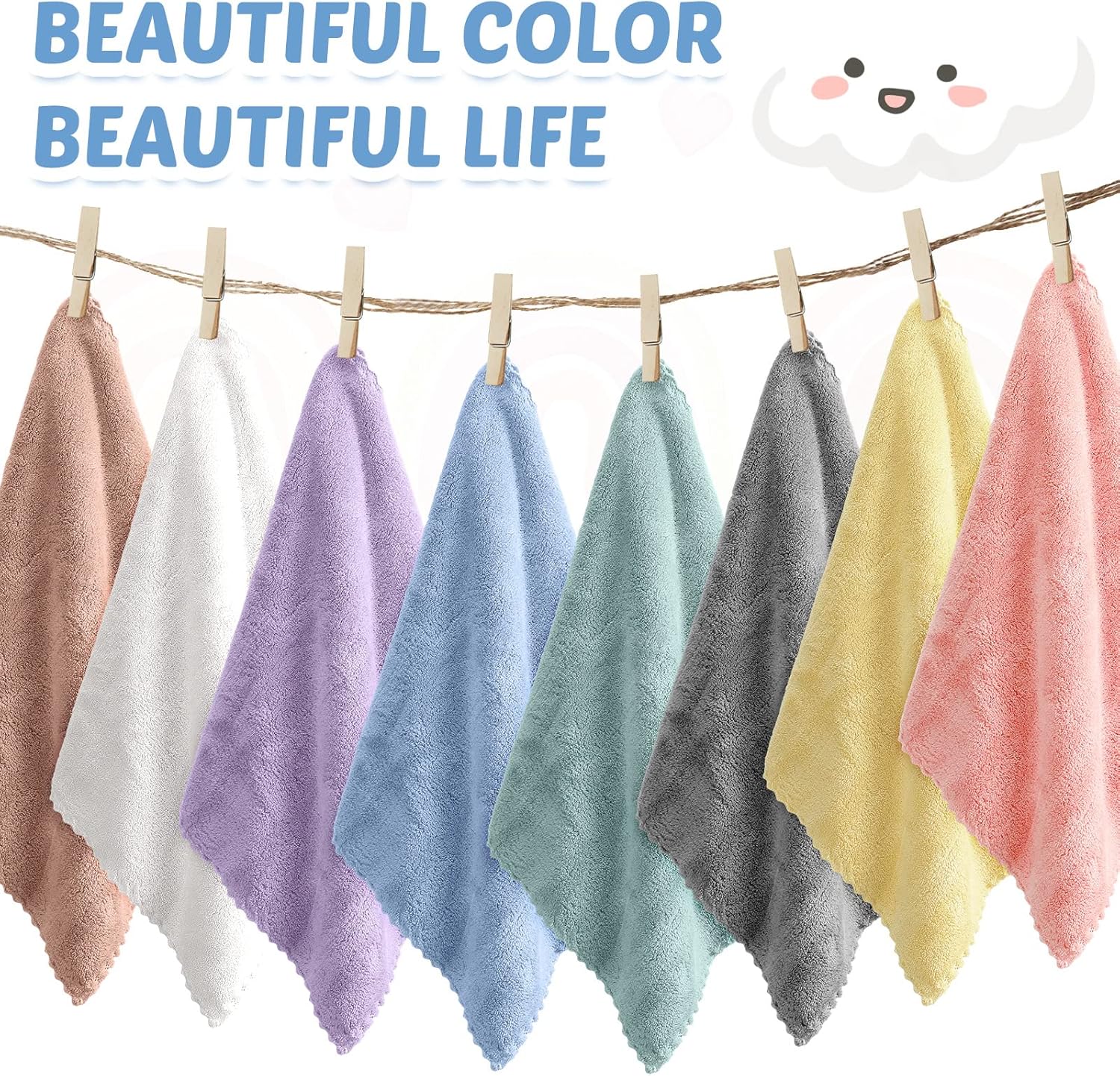 Mixweer 40-Pack Baby Burp Cloths Multicolor