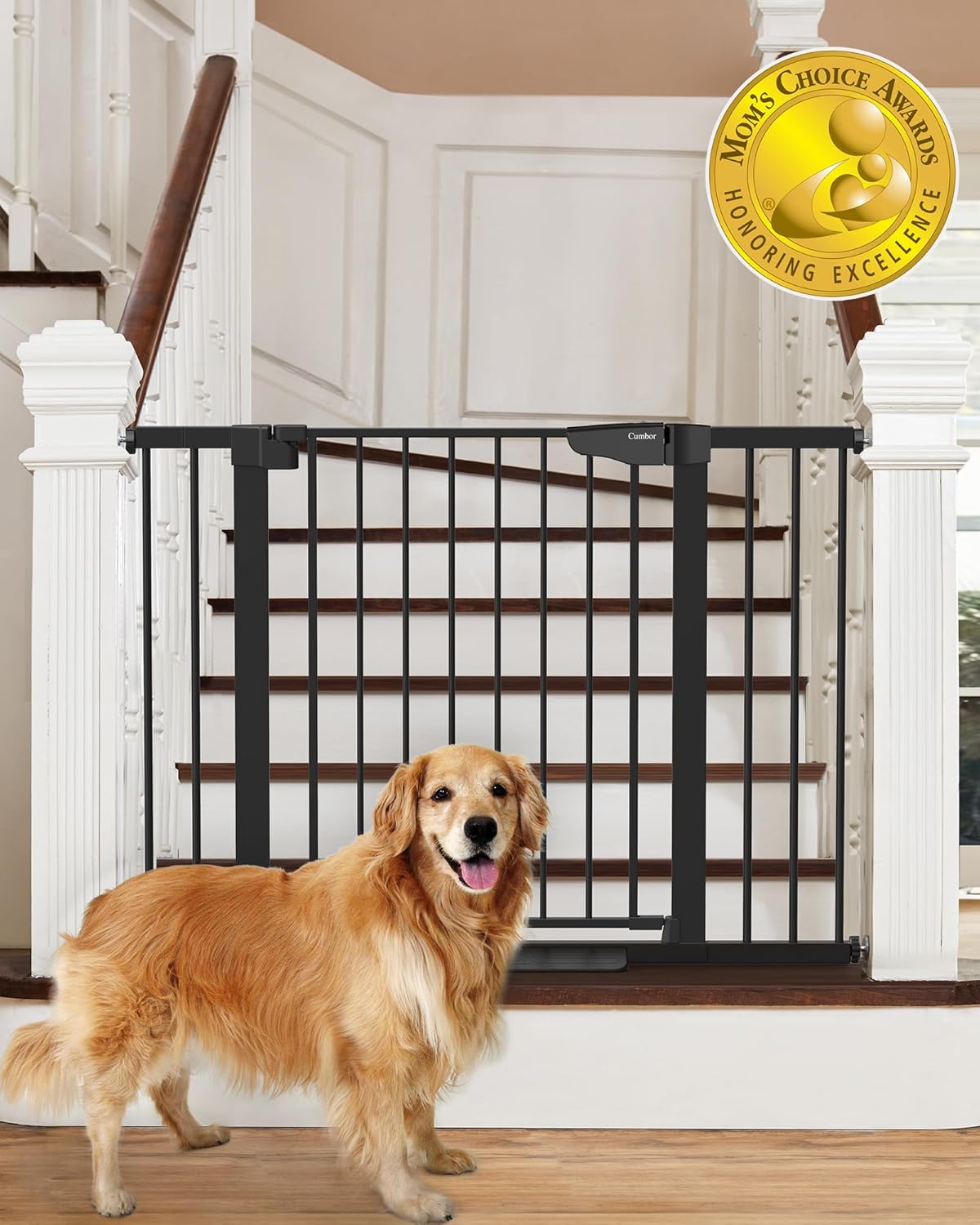 Cumbor 297-46 Black Baby Gate for Stairs
